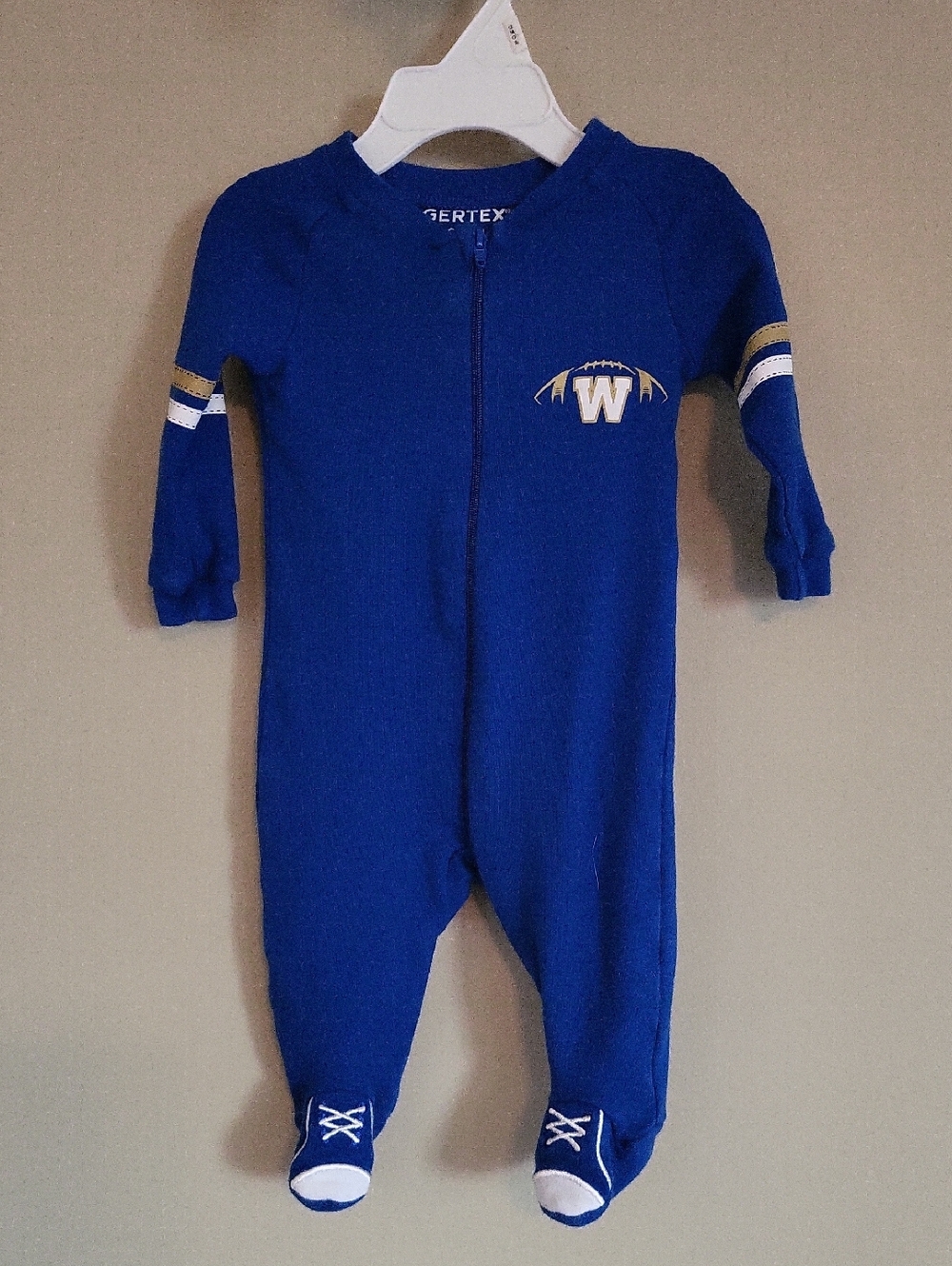 Winnipeg Blue Bombers footed sleeper/footie